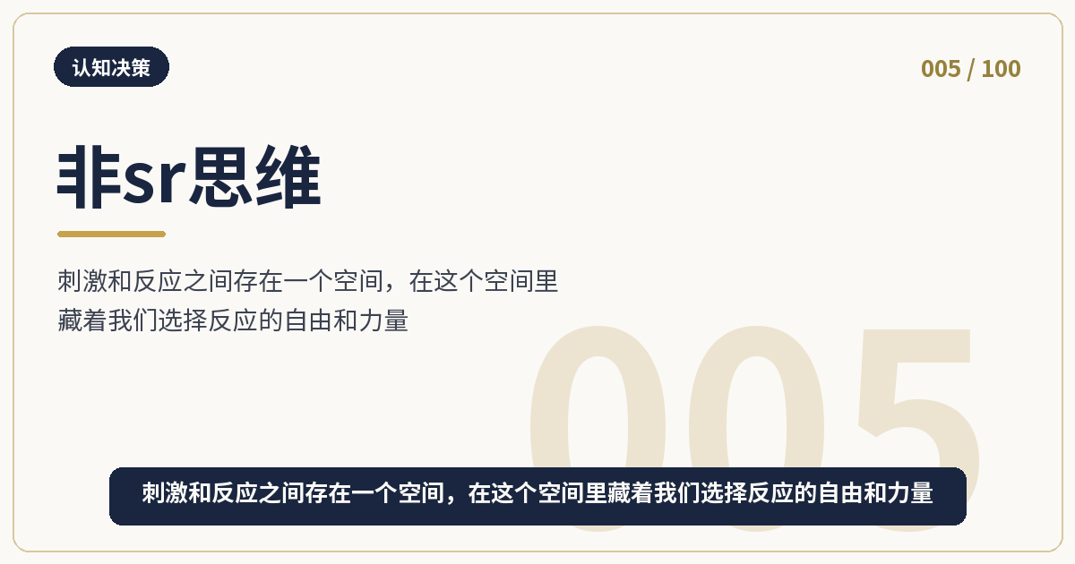 非sr思维