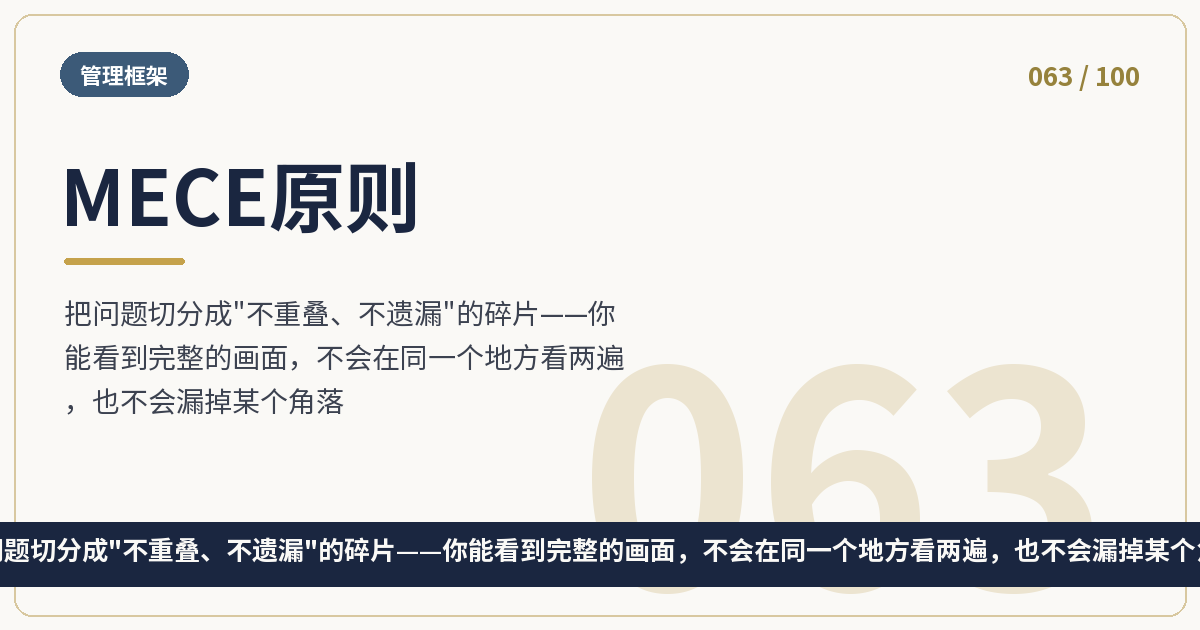 MECE原则