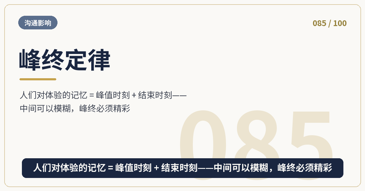 峰终定律