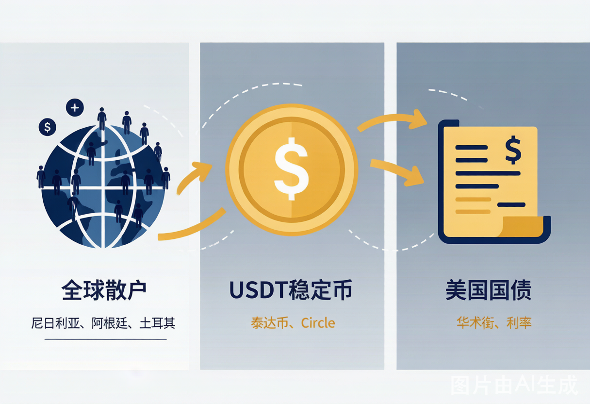 全球散户资金如何通过稳定币流向美国国债